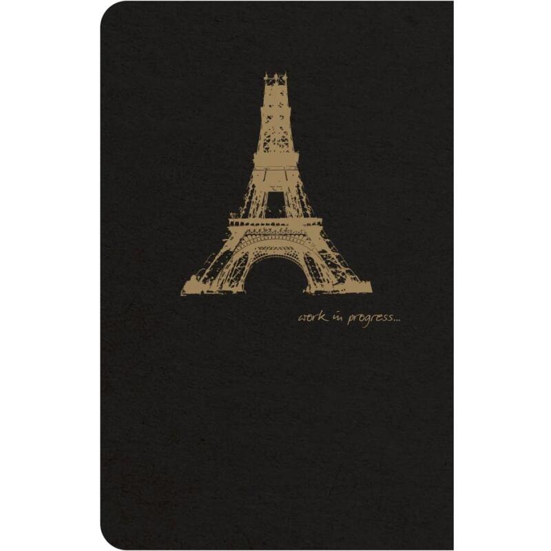 Flying Spirit piqûre textile 9x14cm 96 pages ligné motifs assortis papier ivoire 90g - Noir