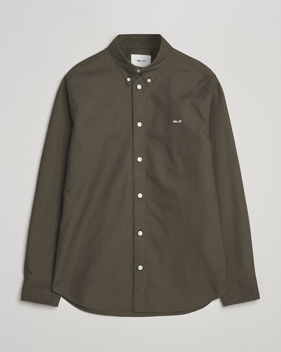 NN07 Colby Oxford Shirt Dark Army