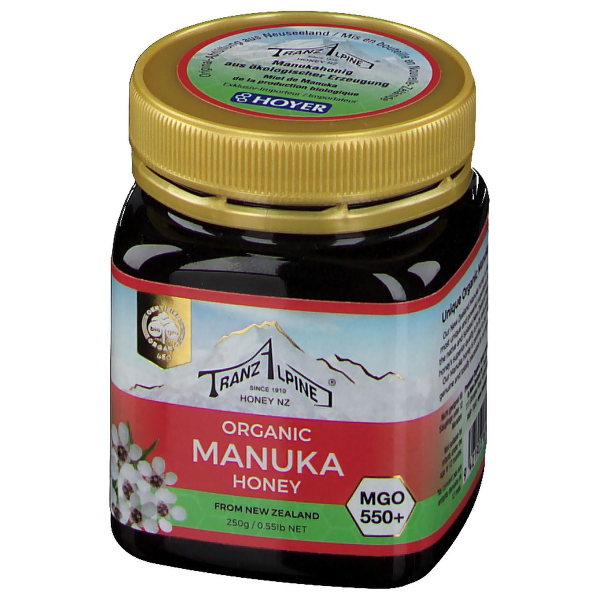 TranzAlpine Bio- Manukahonig MGO 550+