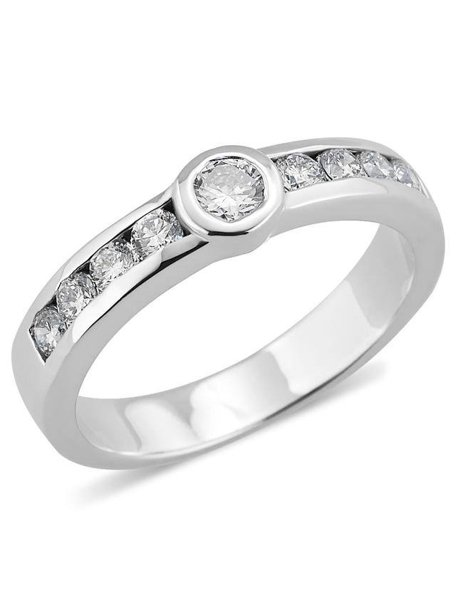 Brillant-Ring, 0,78 ct., LG, Silber 925 poliert