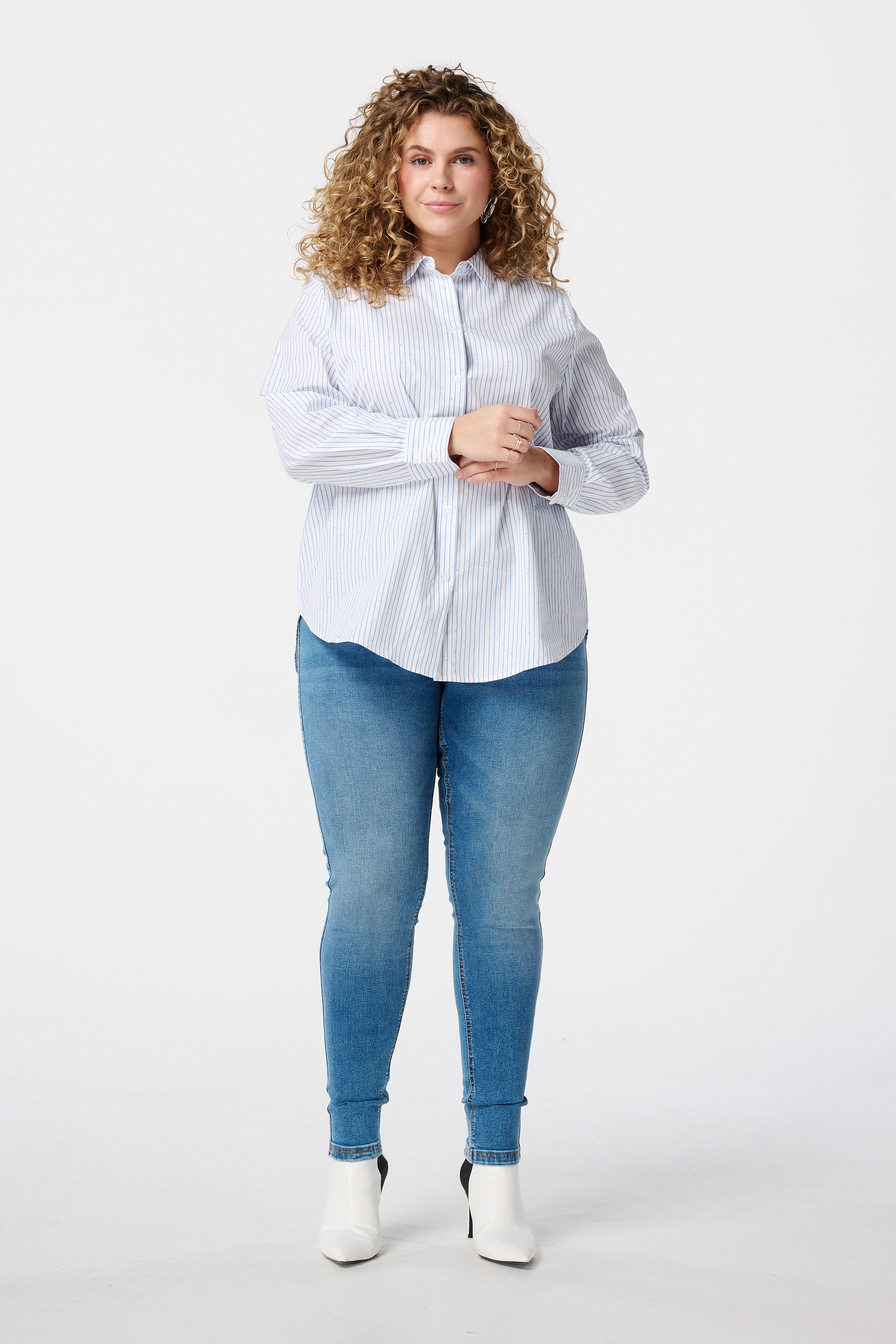 Tregging met denim look Stonewash Denim