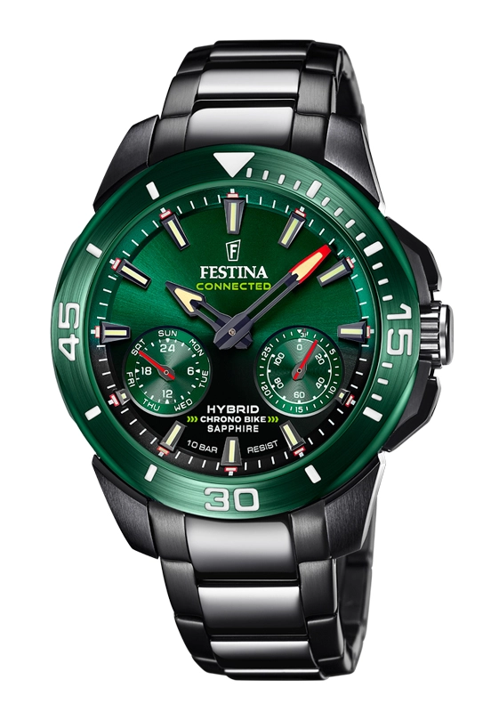 Festina Chrono Bike Connected Herrenchronograph Grün