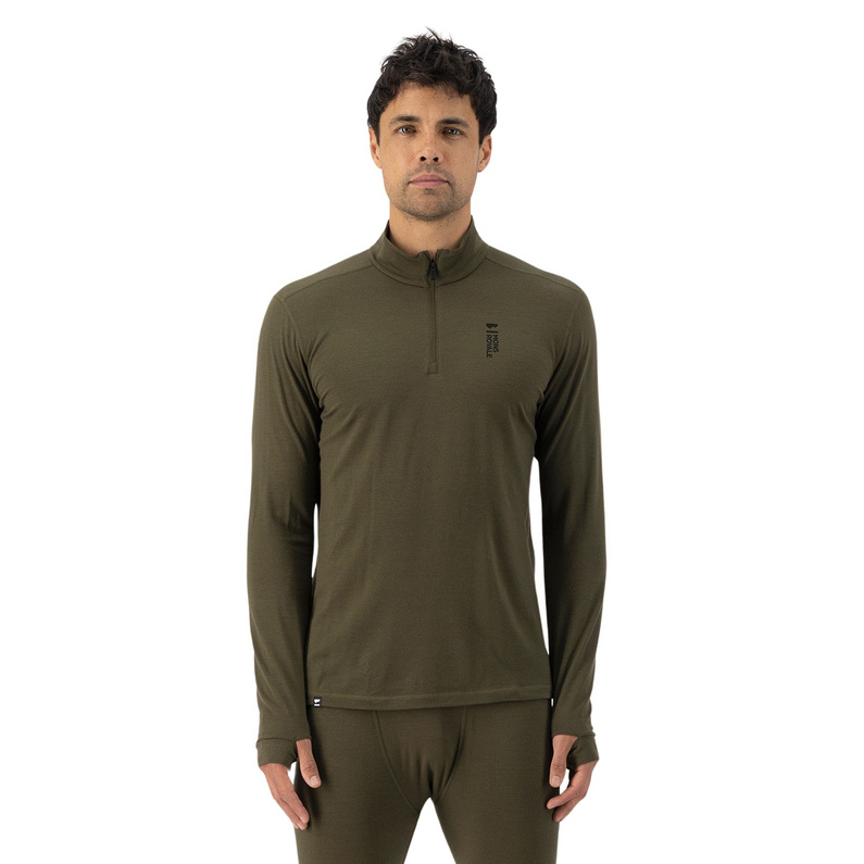 Mons Royale Herren Cascade Flex 200 1/4 Zip Longsleeve