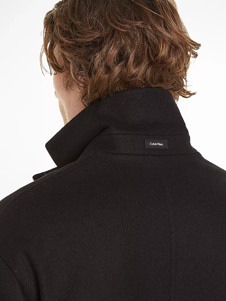 CALVIN KLEIN Wollmantel  schwarz