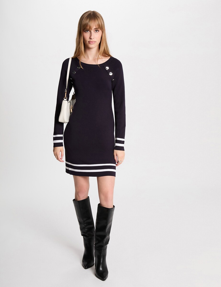 MORGAN<br>Vestido curto de malha ajustado