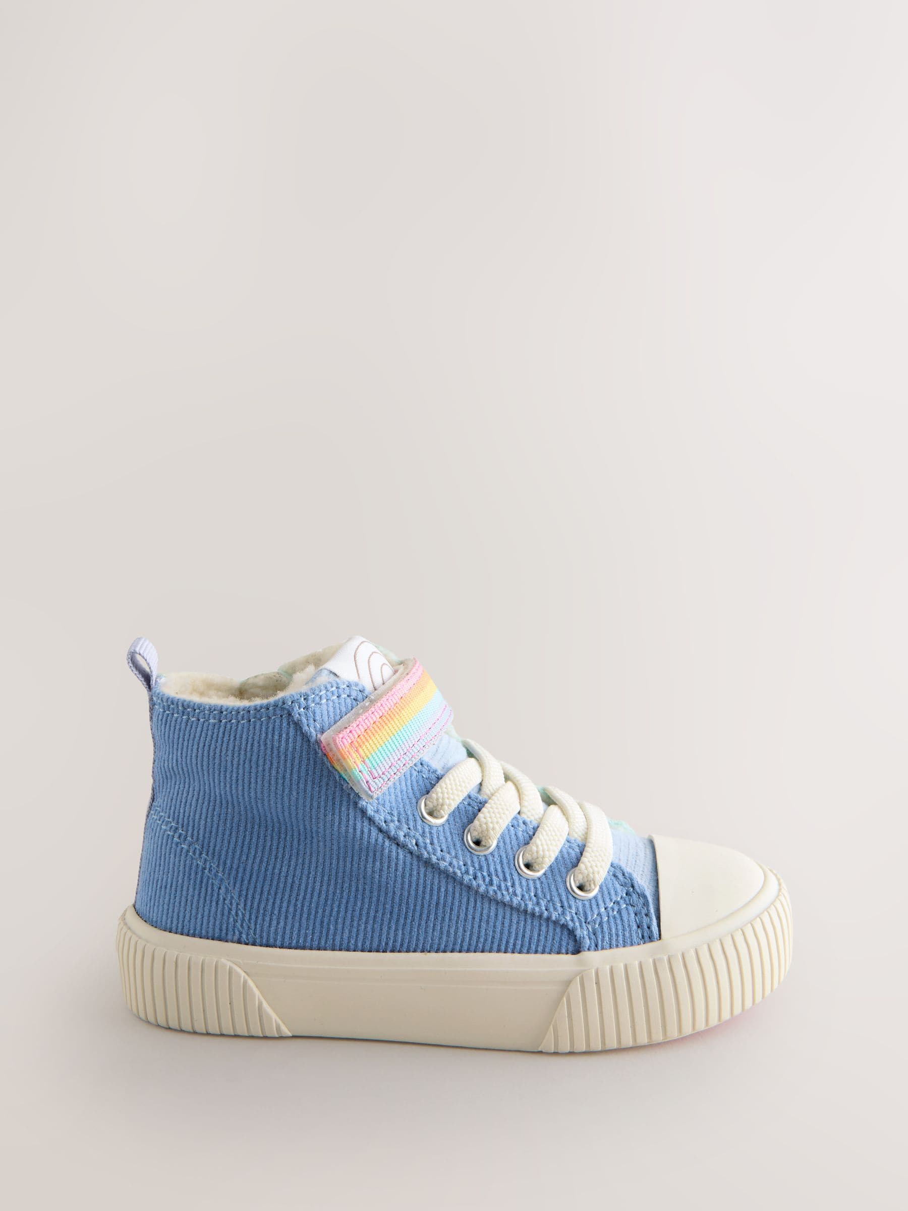 Pastelkleurig - Little Bird by Jools Oliver Corduroy Borg Lined Hi-Top Trainers