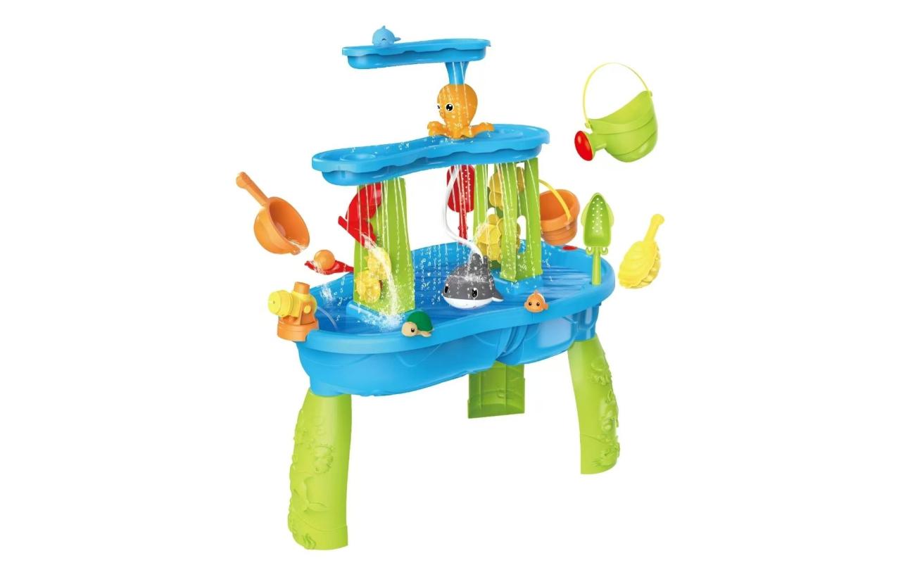 Watertafel met waterval op batterijen