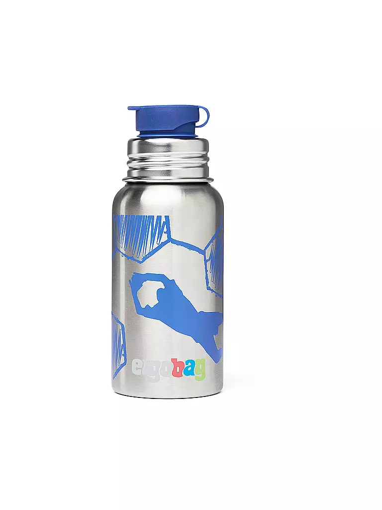 ERGOBAG Edelstahl Trinklfasche 0,5l Torwart silber