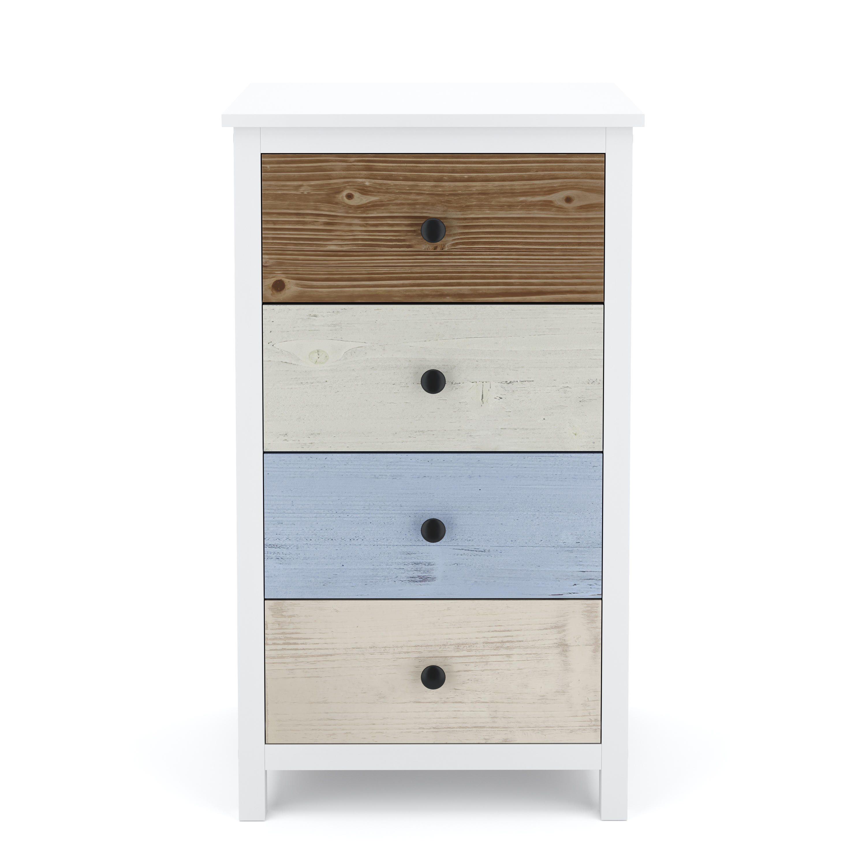 Kommode Holz MAGDA 46 x 80 cm weiss