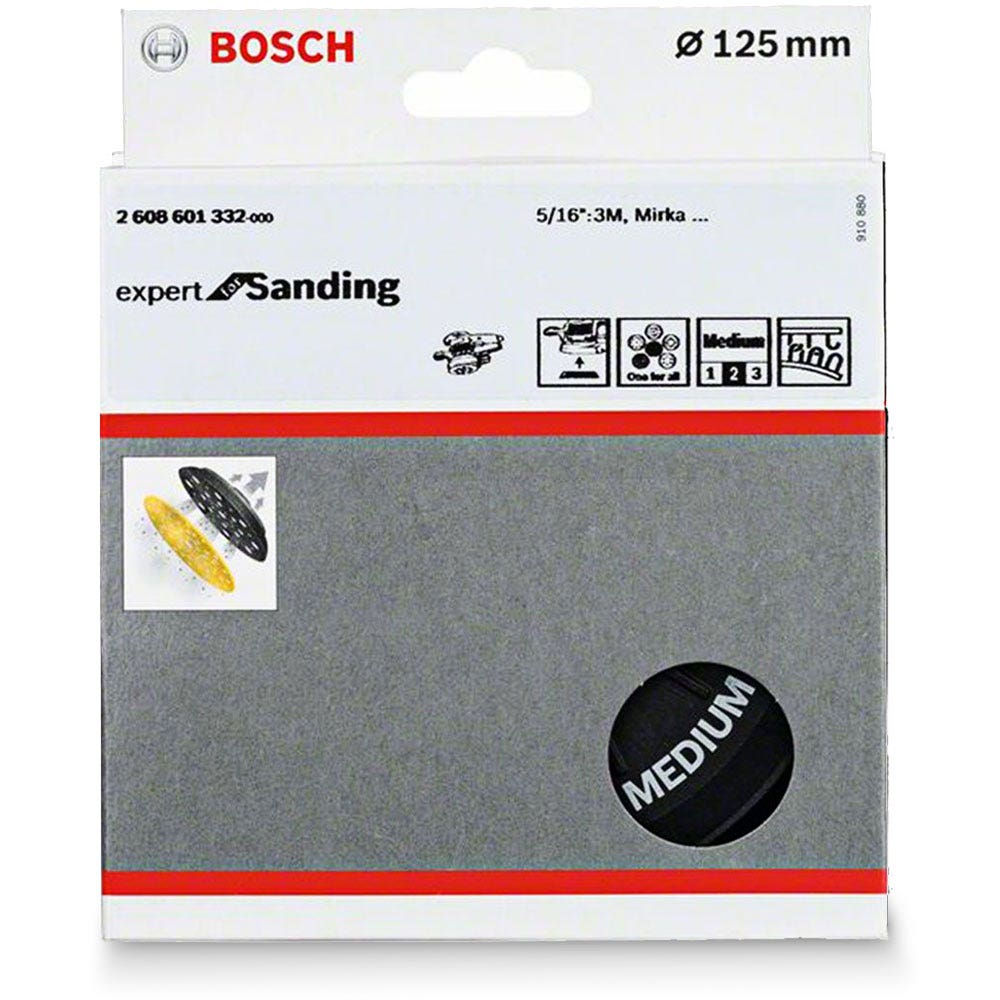 BOSCH 125mm Medium Hook & Loop Random Orbital Sander Backing Pad - Suits Various Brands