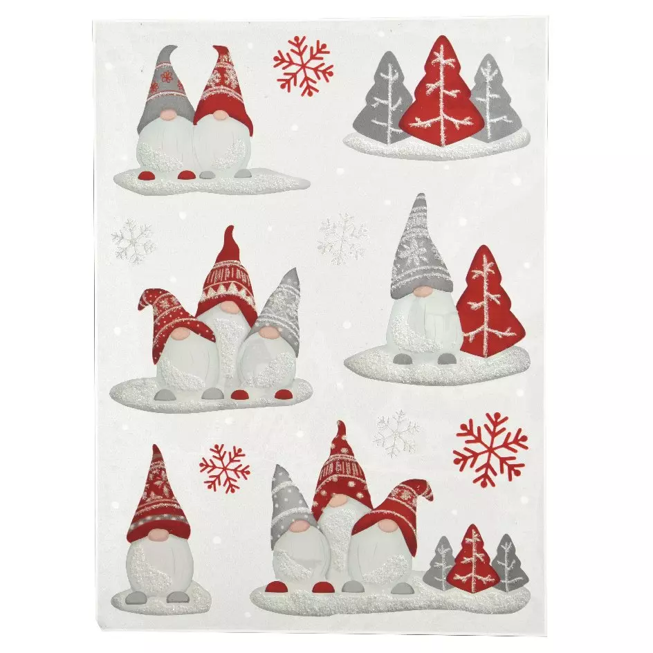 Stickers vitrostatique Lutin de Noël