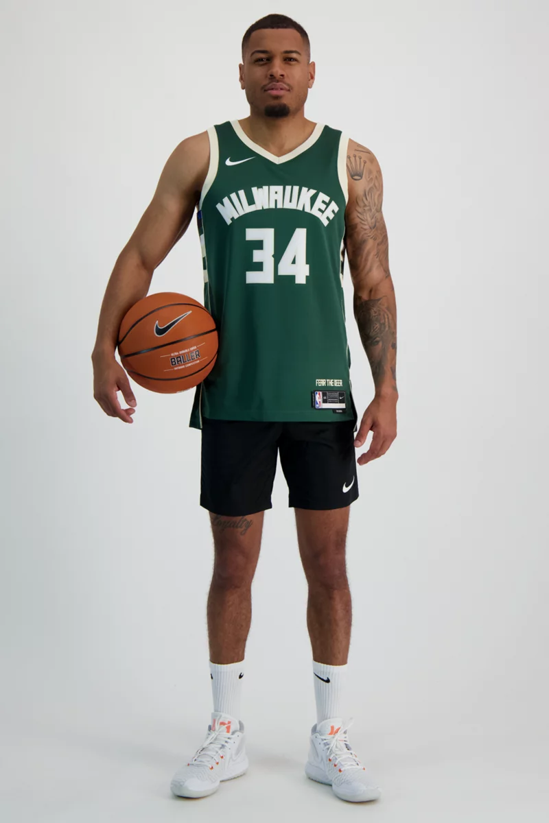 Nike Milwaukee Bucks Icon Edition Giannis Antetokounmpo Herren Basketballtrikot