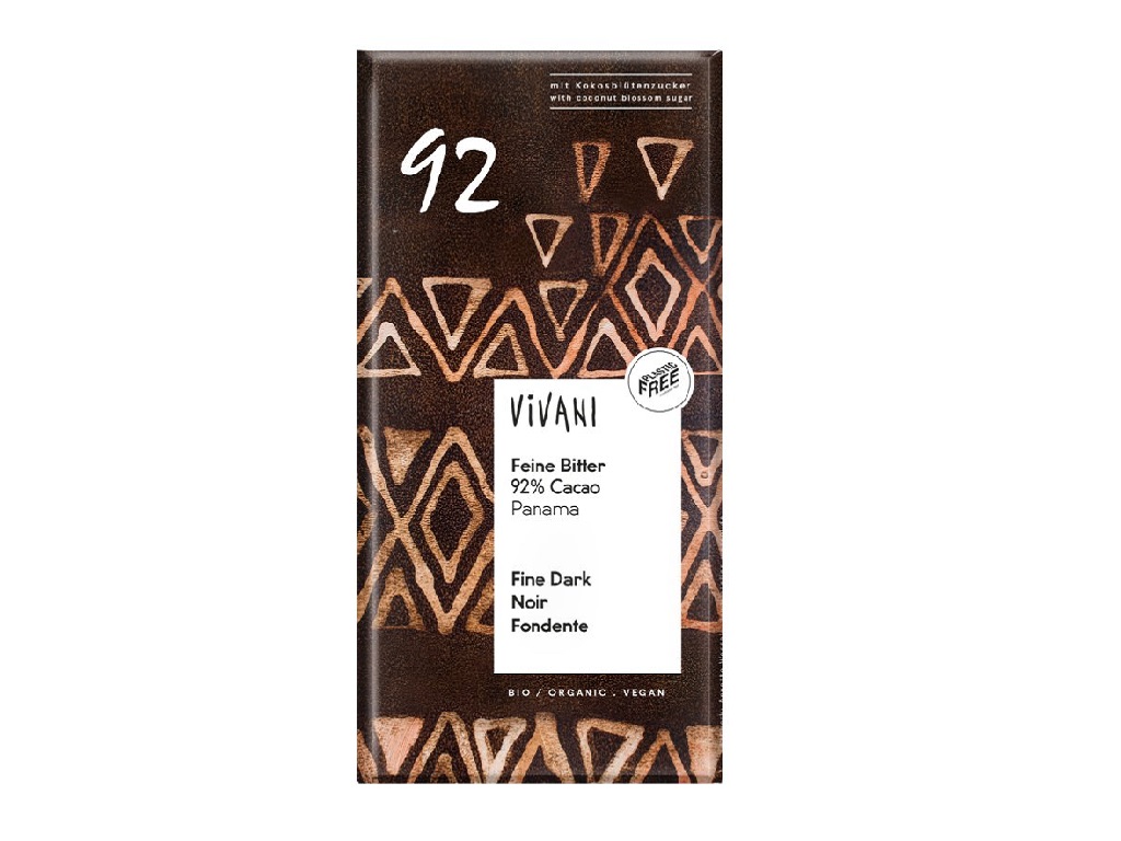 CHOCOLATE VIVANI PRETO 92% CACAU BIO 80G