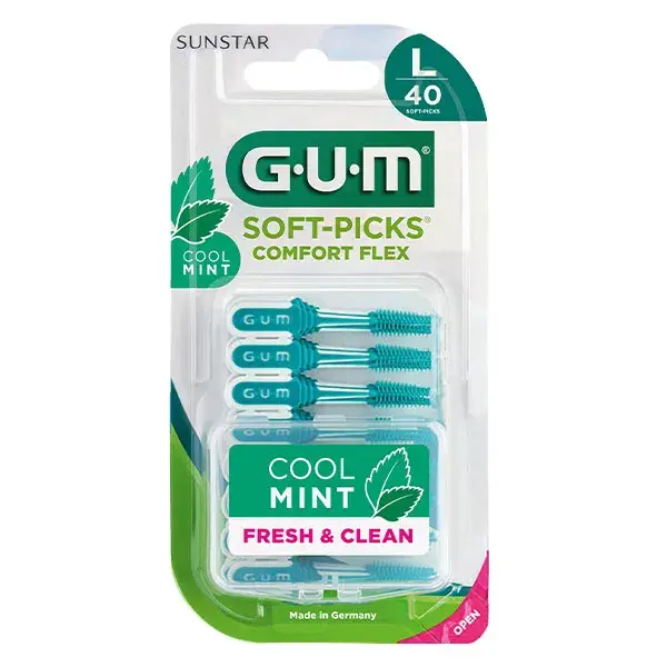 GUM® SOFT-PICKS® COMFORT FLEX MINT Palito Interdental Grande x40