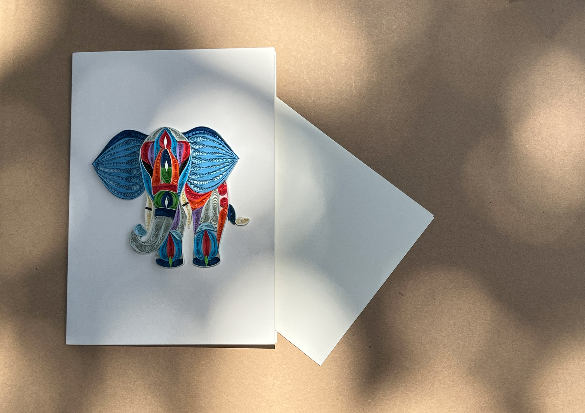 Grußkarte 'Elefant', B 12,7 cm, H 17,8 cm günstig bestellen