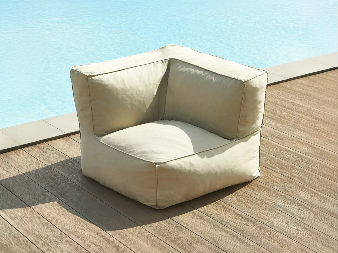 Angle de jardin en tissu - Beige - NOUMARA de MYLIA
