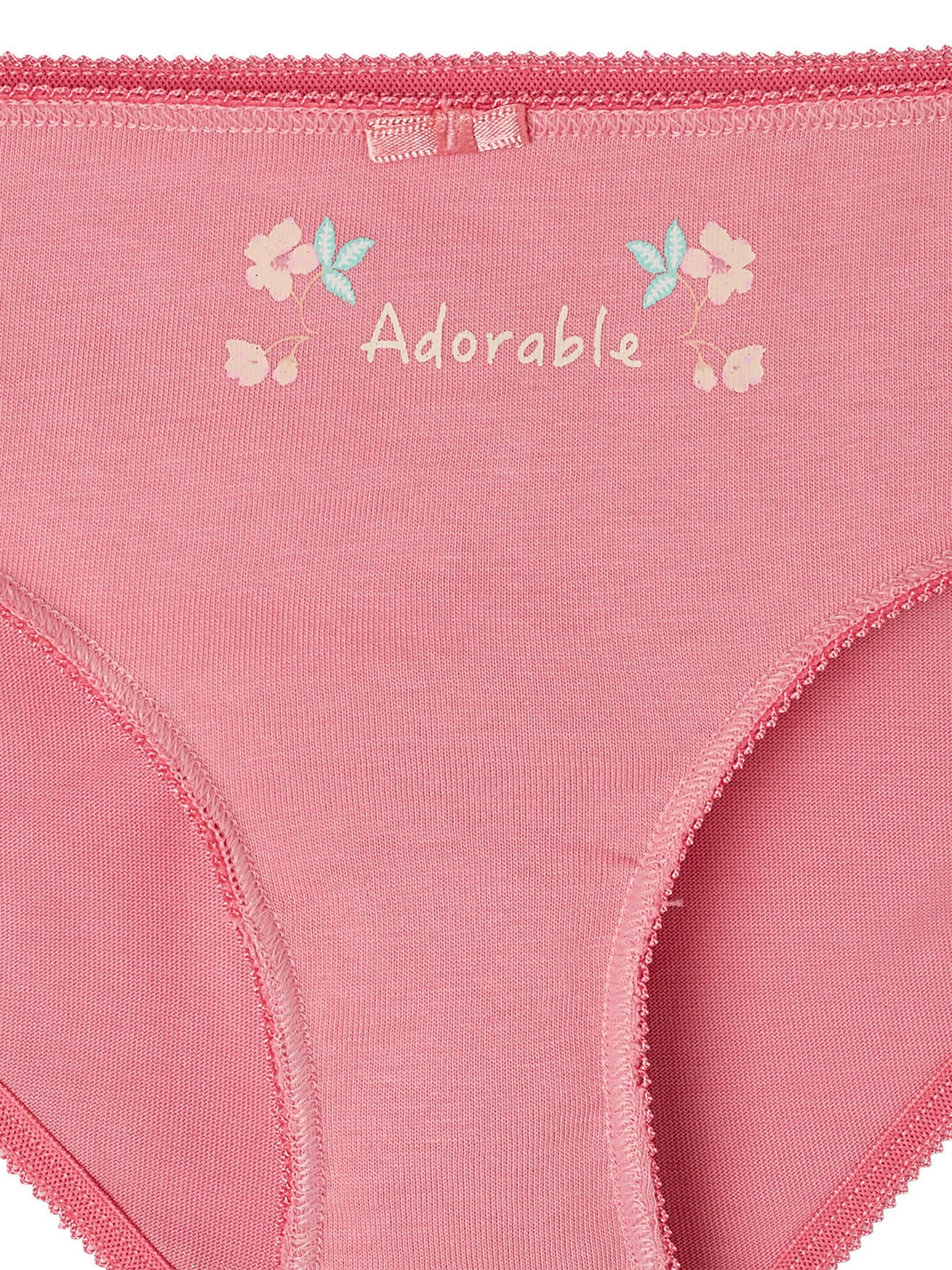 Vertbaudet 4er-Pack Mädchen Slips mit Bio-Baumwolle pfingstrose
