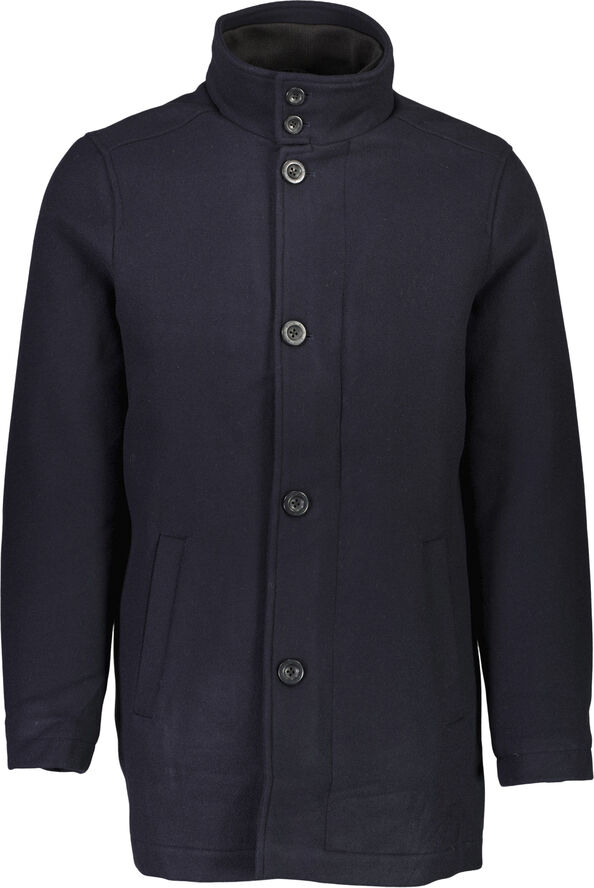 Bison Relaxed-fit wool car coat Blå