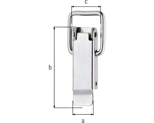 Kistsluiting zonder sluithaak 61 x 19 mm, verzinkt, diklaag gepassiveerd