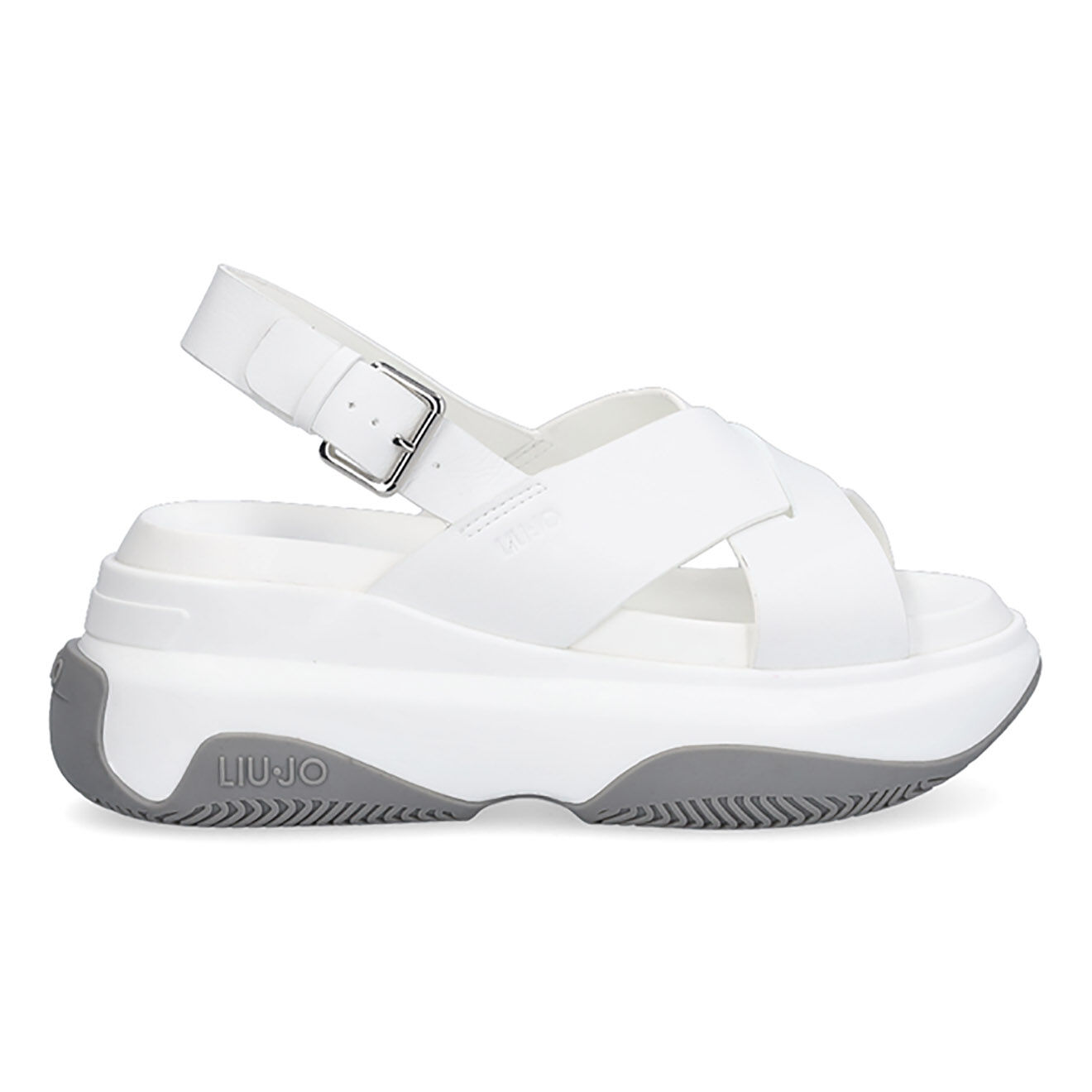 Liu-Jo Sandales plateforme June blanc/gris