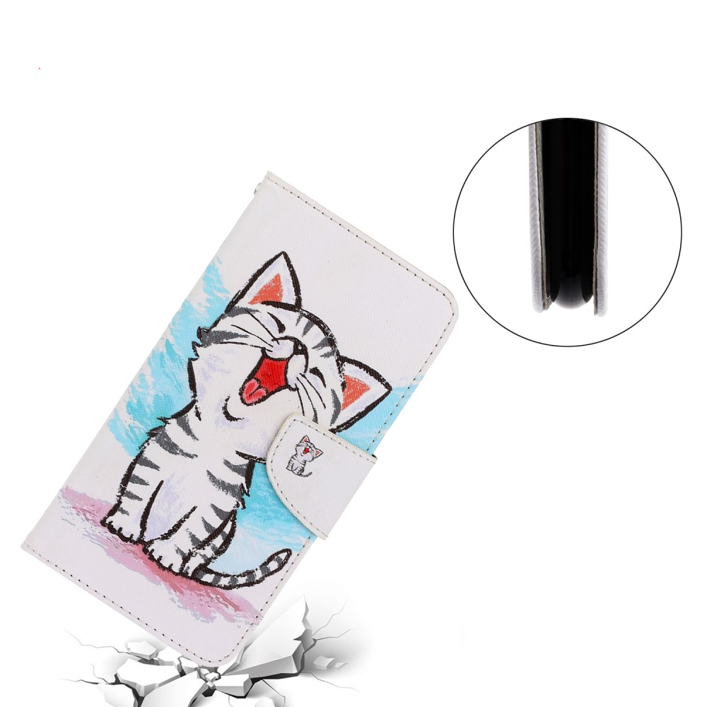 Samsung Galaxy S21 FE 5G Leder Tasche - Katze