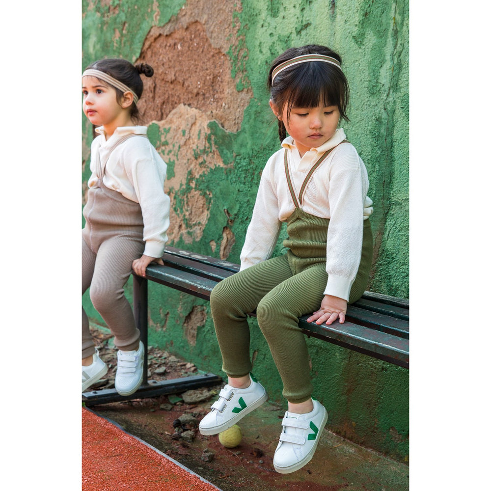 Køb Silly Silas Olive Striped Footless Tights