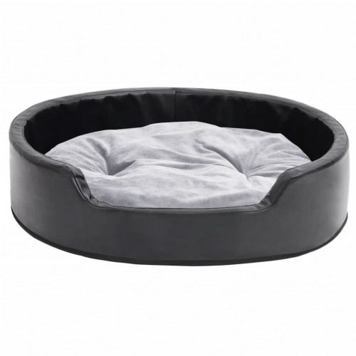 Cama preta e cinza vidaXL com almofada para cães e gatos