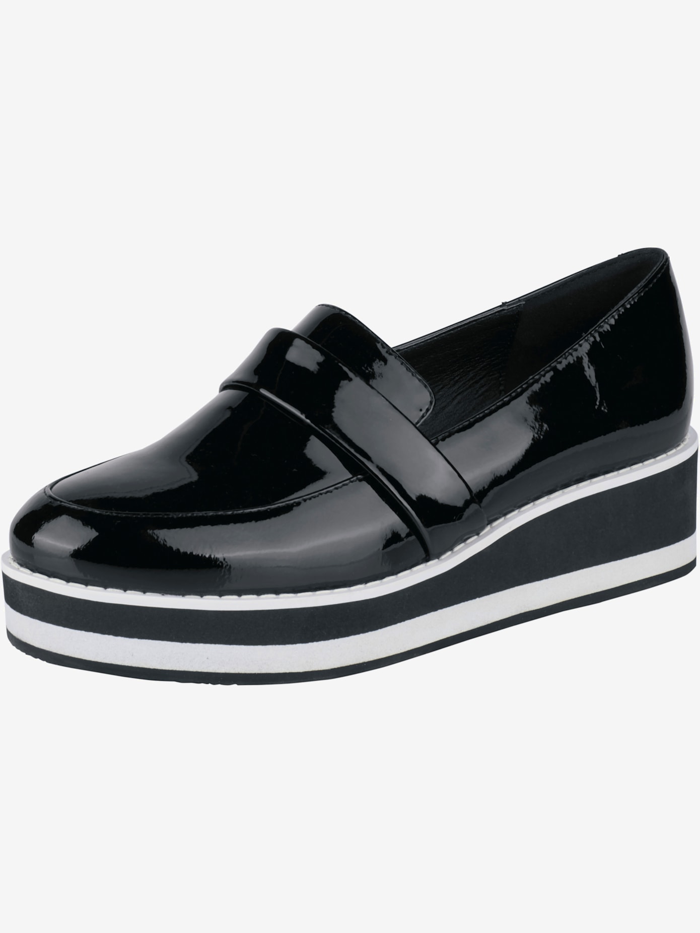 Trotteurs cuir vachette verni brillant