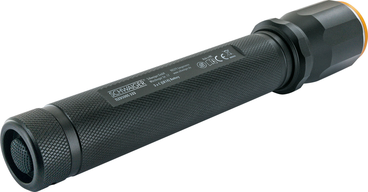 Schwaiger TLED500S LED zaklamp met zoom functie