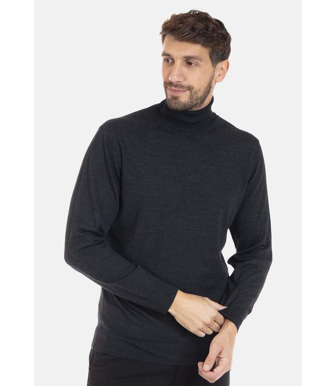 Pull manches longues col roulé laine LUPO