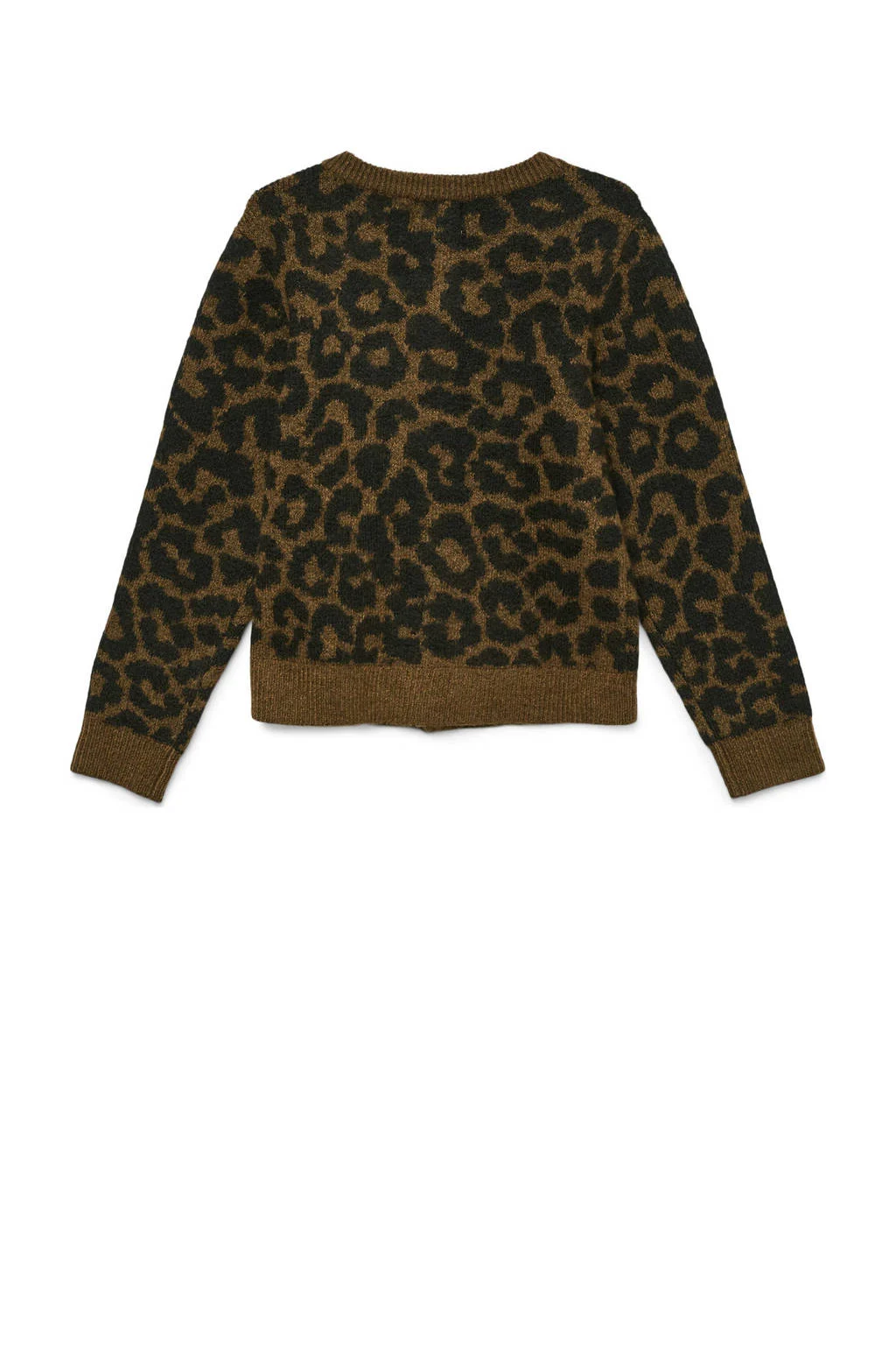 VERO MODA GIRL cardigan donkerbruin gebreid