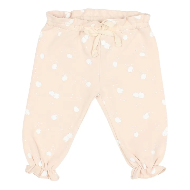 Búho Legging Coton Bio Pommes | Rose pâle