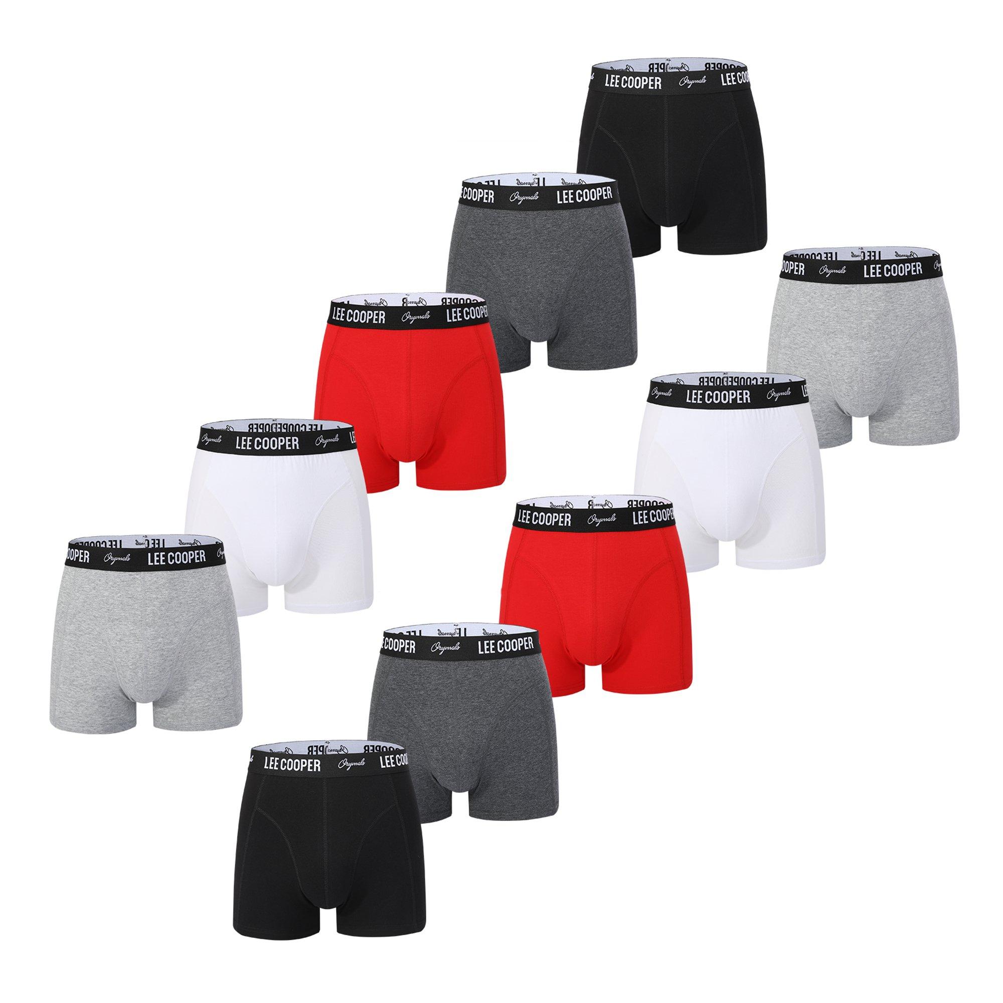 Lee Cooper Mens 10-Pack Hipster Trunks