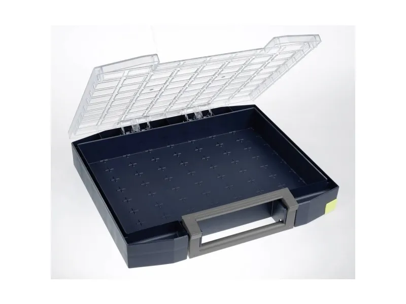 raaco Boxxser 80, Værktøjskasse, Polykarbonat (PC), Polypropylen, Blå, Transparent, 20 kg, Hængsel, 465 mm