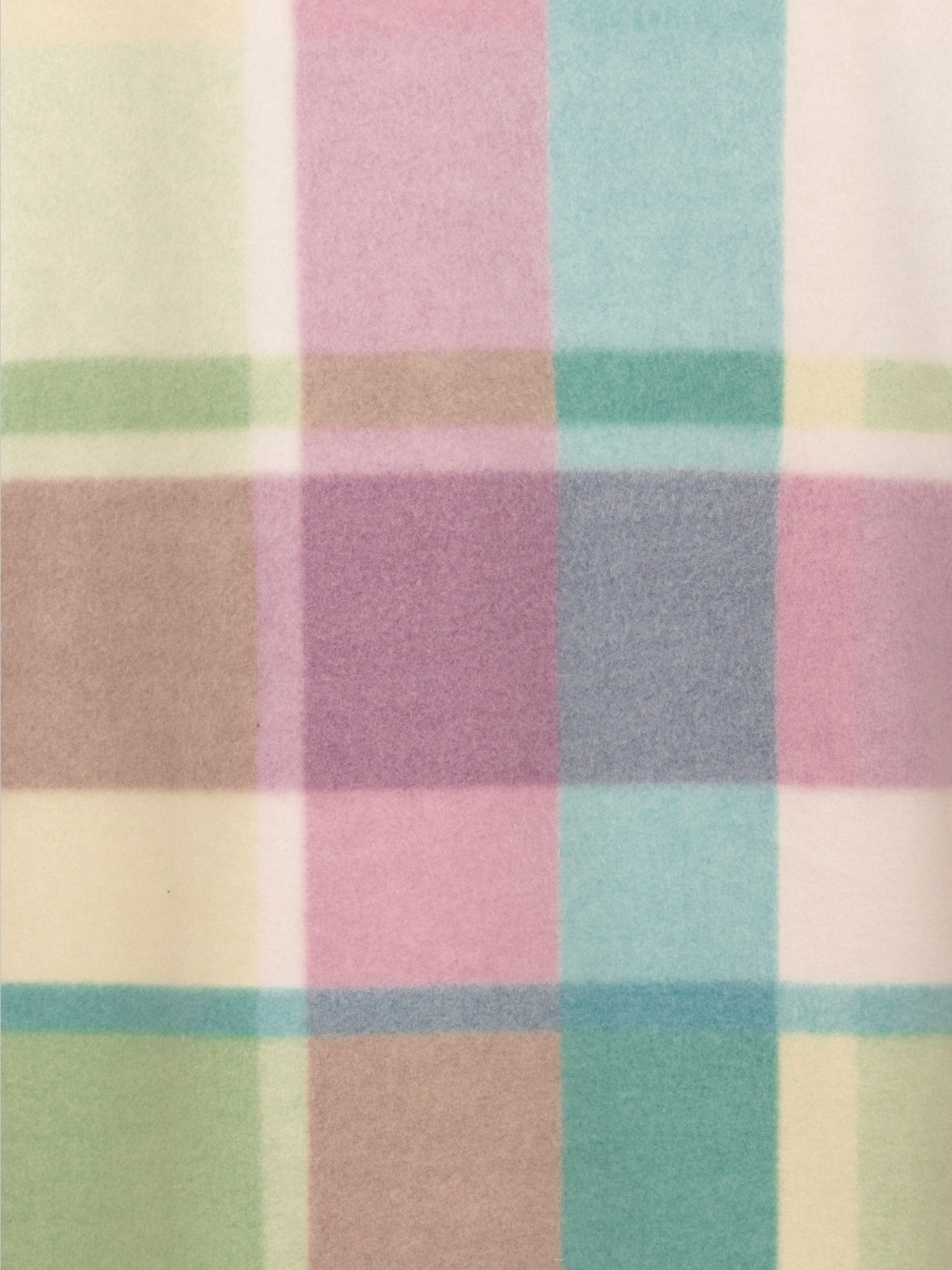Fleece-Mütze mit Karo-Muster Orchidee