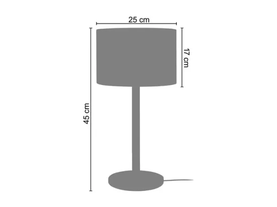 Lampe de chevet droit bois naturel,turquoise 45 cm.