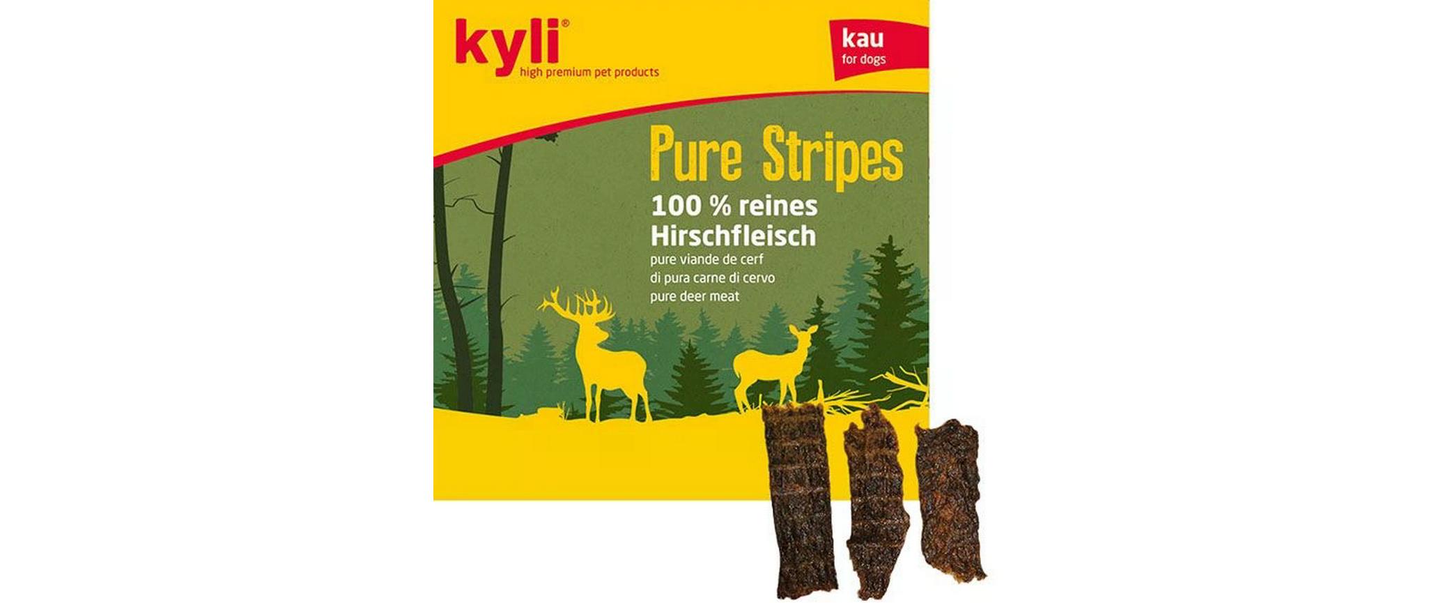 Kausnack Pure Stripes Hirsch, 250 gErgänzungsfuttermittel für Hunde