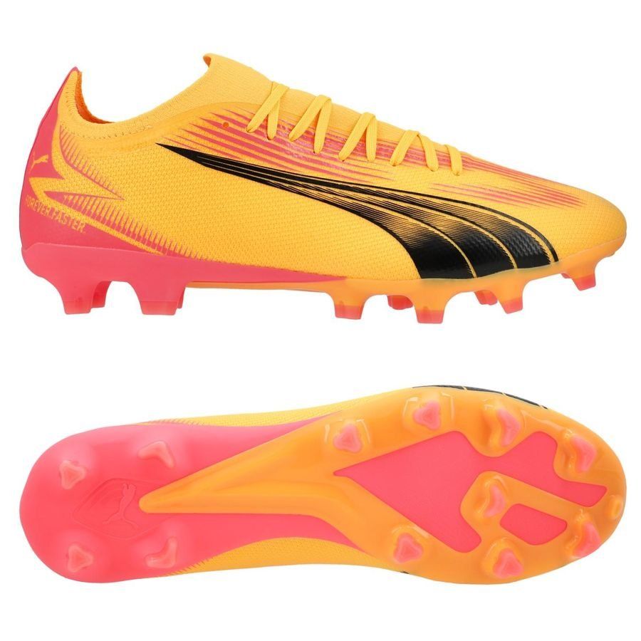 PUMA Ultra Match FG/AG Forever Faster - Sun Stream/Noir/Crépuscule Femme