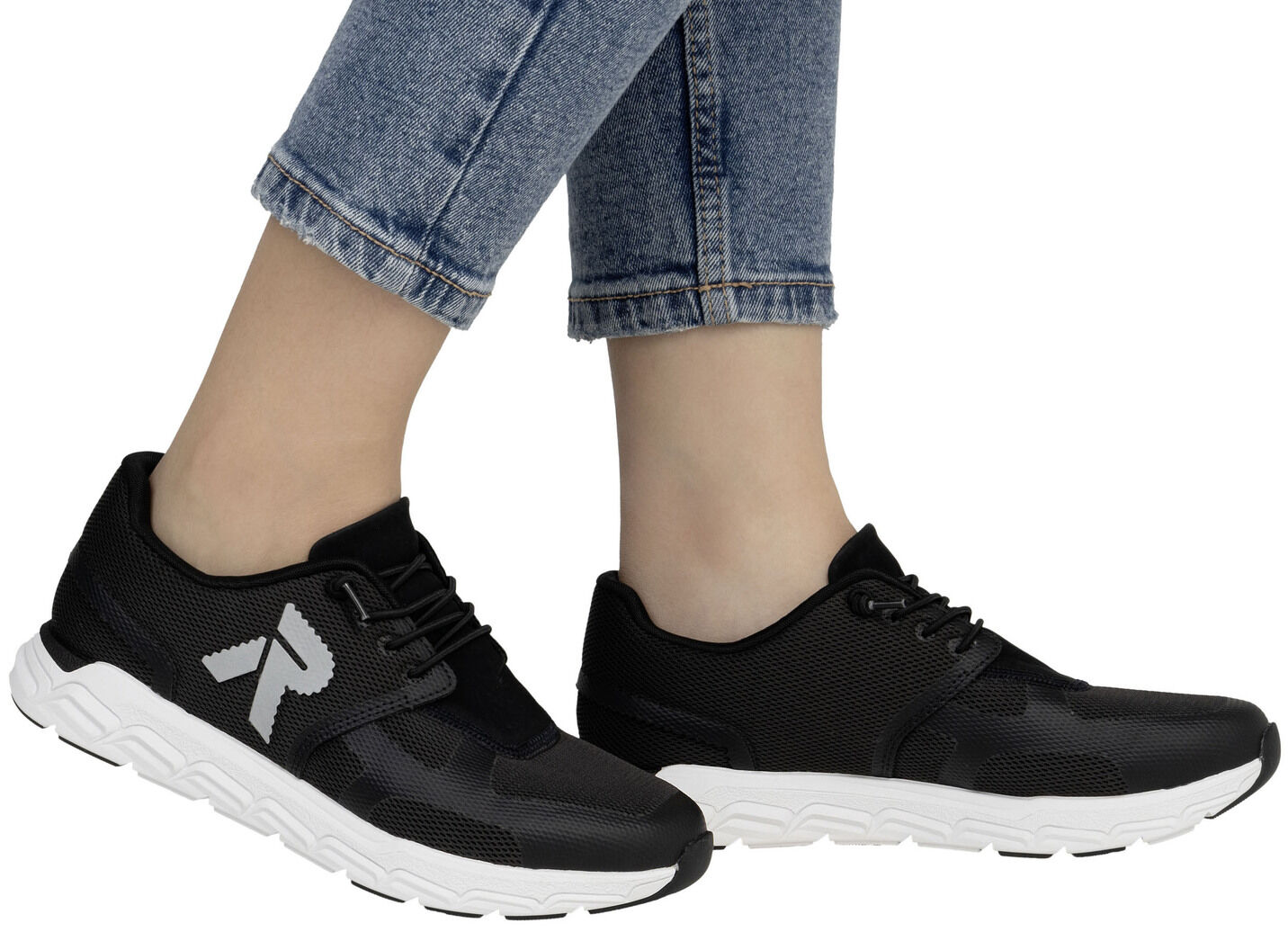 Rieker Sneaker aus teilweise beschichtetem Meshmaterial