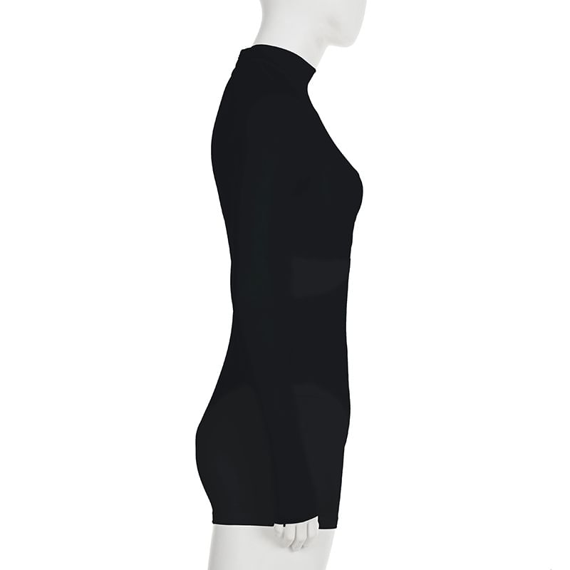 Trisica - Romper met lange mouwen en letters van mesh