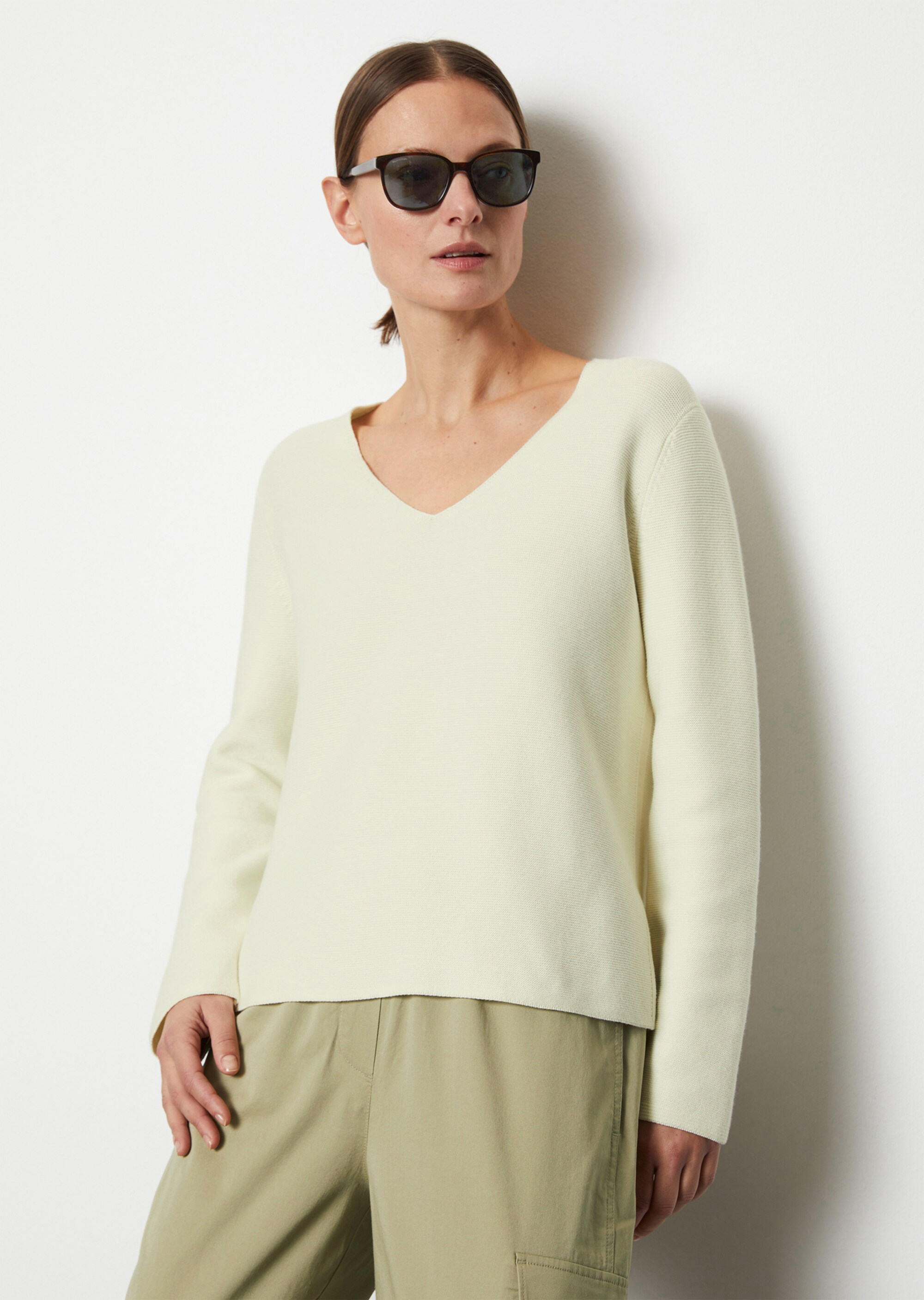 V-Neck-Pullover looseaus Organic Cotton