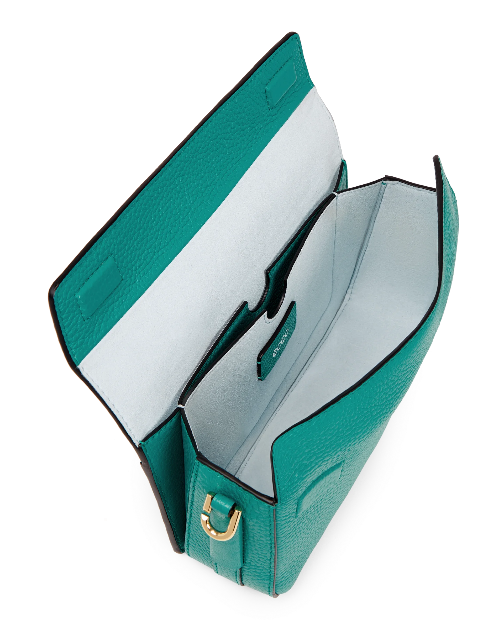 ECCO Pinch Bag Umhängetasche aus Leder Grün 13X25X7 cm