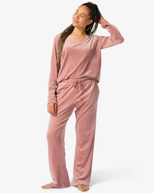 pantalon lounge velours marron clair  marron clair