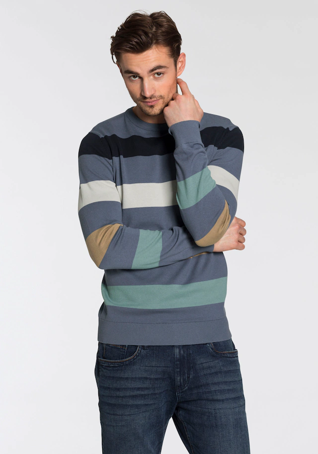 TOM TAILOR Strickpullover , mit Blockstreifen