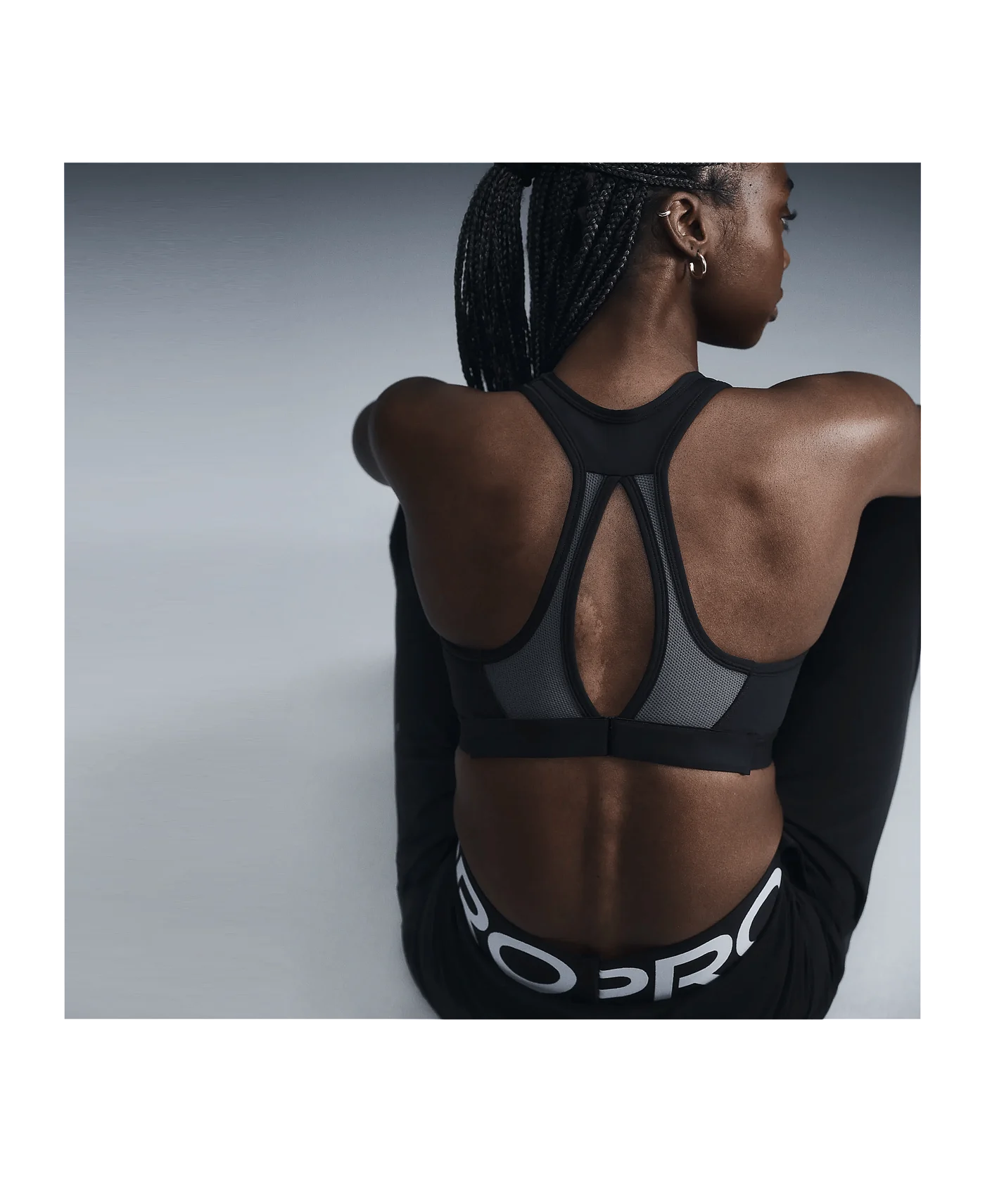 Nike Swoosh High Support Bra Sport-BH Damen Schwarz F010