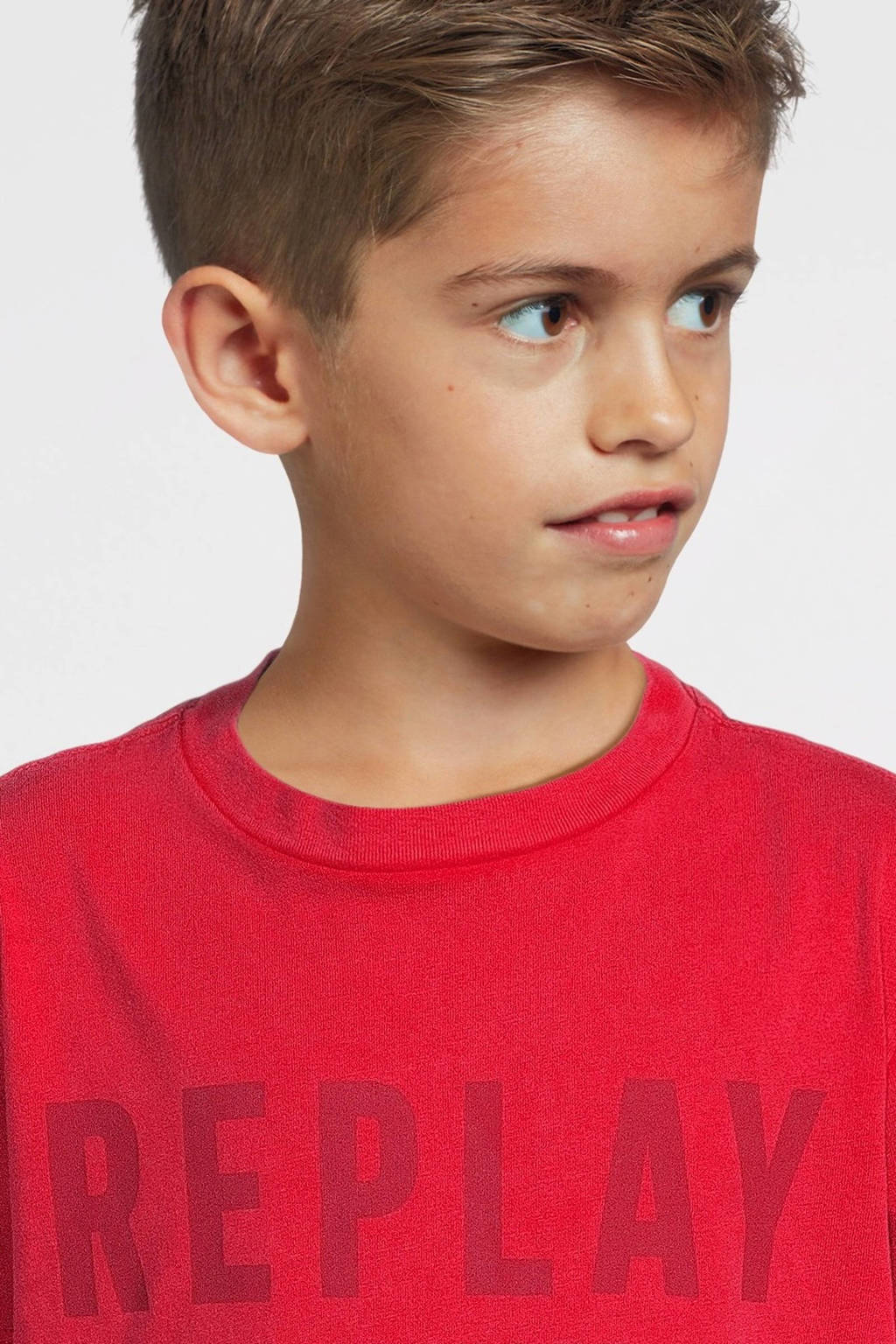 REPLAY T-shirt met tekst
