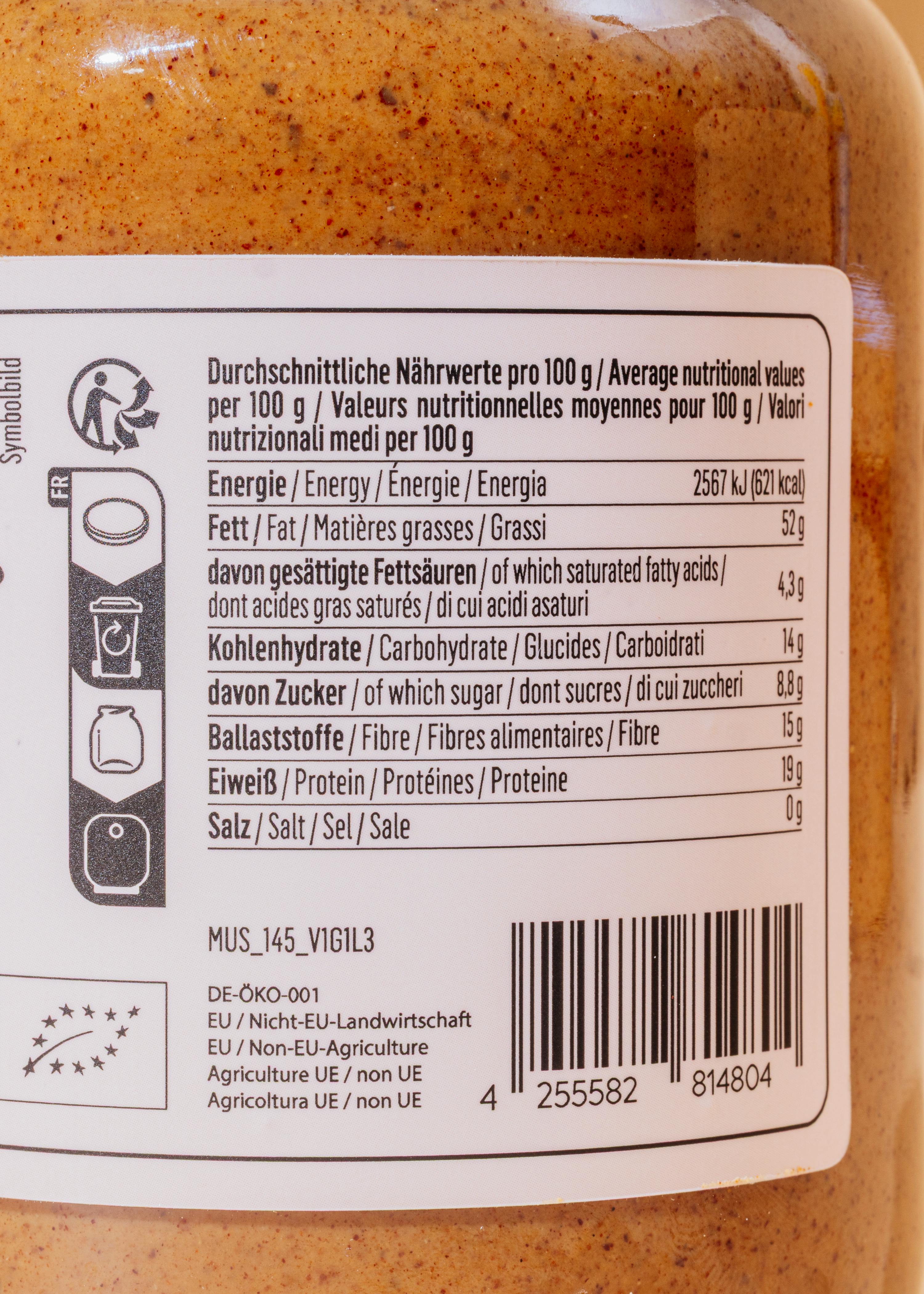 Bio Mandelmus mit Zimt und Vanille 500 g