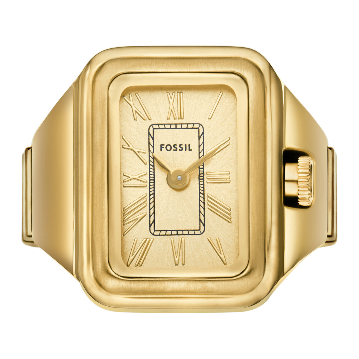 Montre FOSSIL watch ring femme bracelet acier inoxydable doré