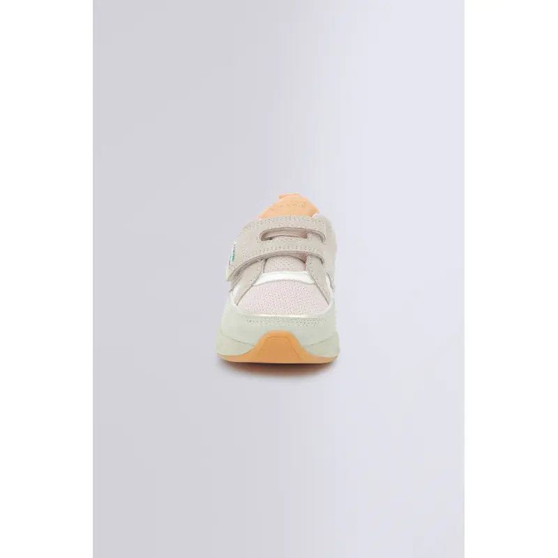 KIKUSTOM ROSE CLAIR BEIGE ORANGE BASKETS BASSES Cuir Fille
