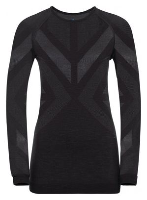 Maillot Manches Longues Odlo Natural   Kinship Warm Noir Femme